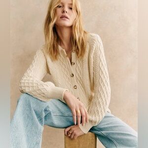 Sezane Andie Cardigan in Cream | XS